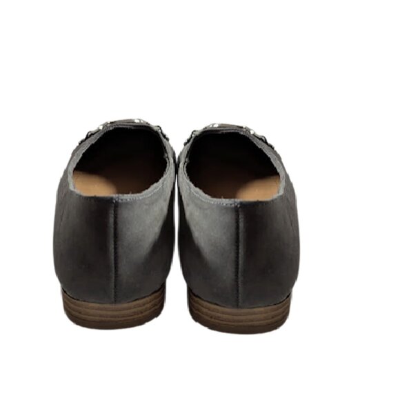 Nautical Buckle Bit Womens Gray Vegan Suede Fabric Slip-on Flats NWOB Size 7.5 - Picture 4 of 8